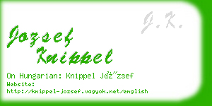 jozsef knippel business card